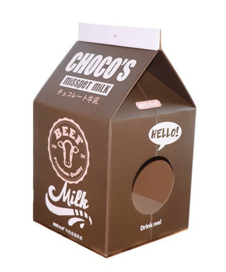 Unleash Your Cat's Inner Playfulness with the Milk Carton Cat Scratcher Toy!