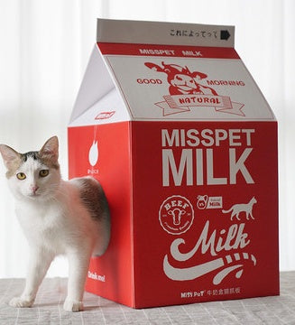 Milk Carton Cat Scratcher Cat Toy