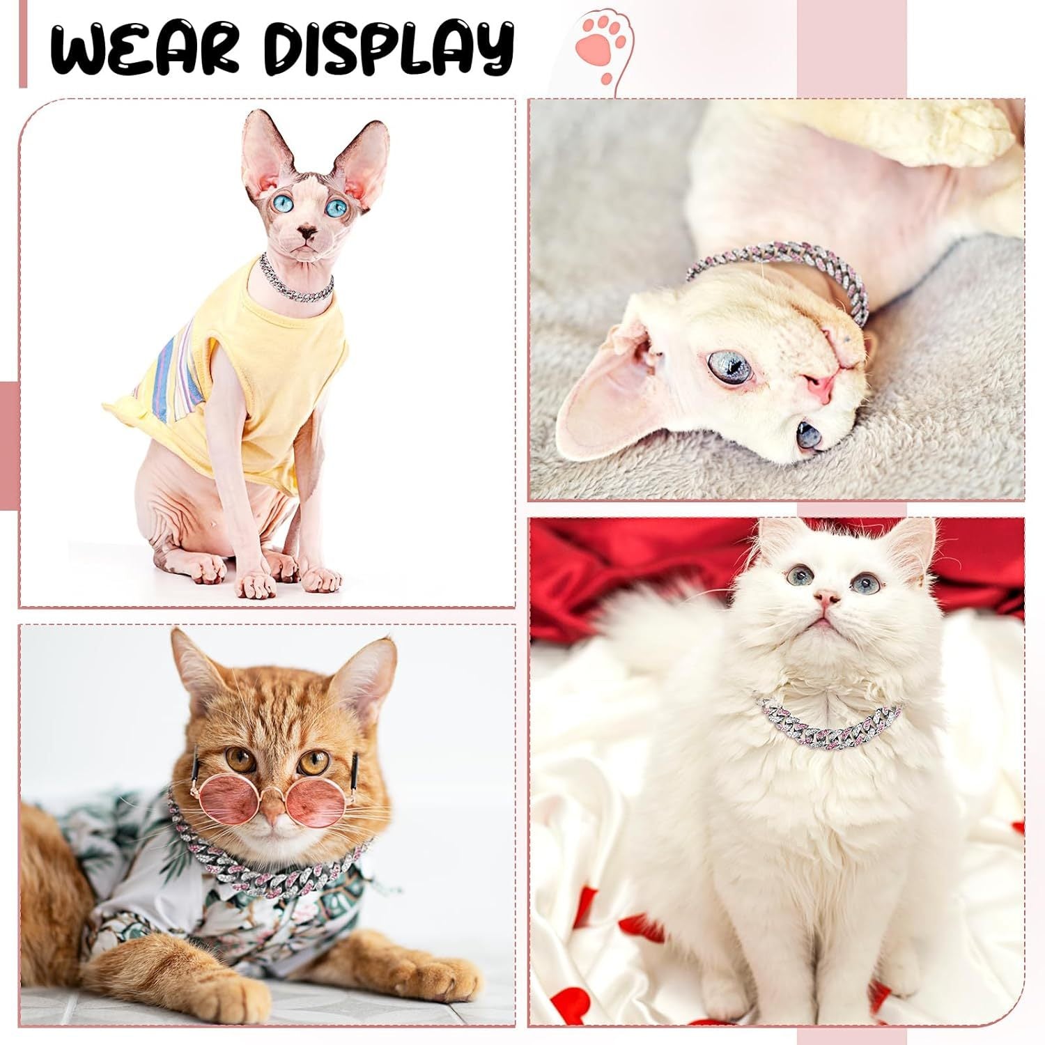 Dog Necklace Metal Cat Chain