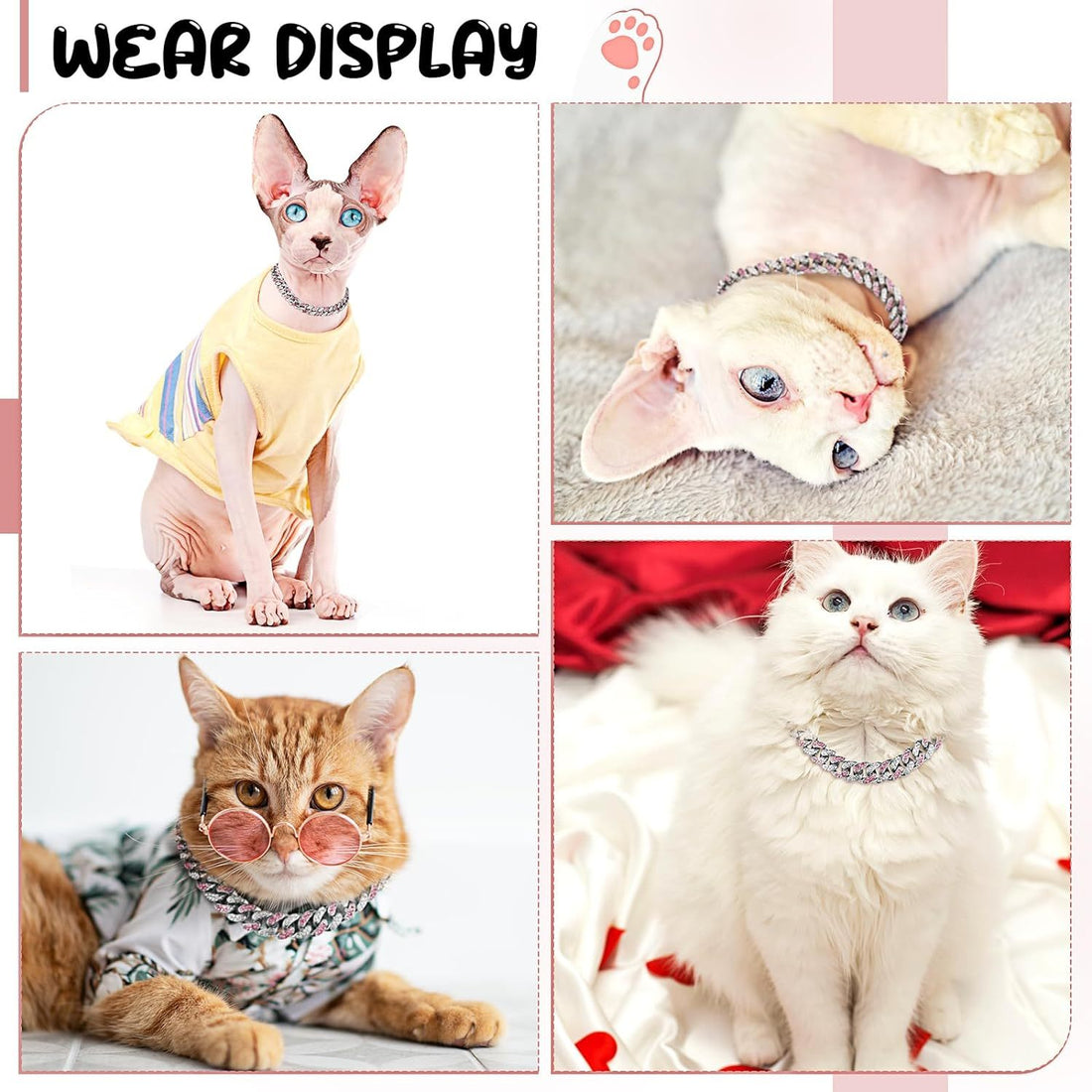 Dog Necklace Metal Cat Chain