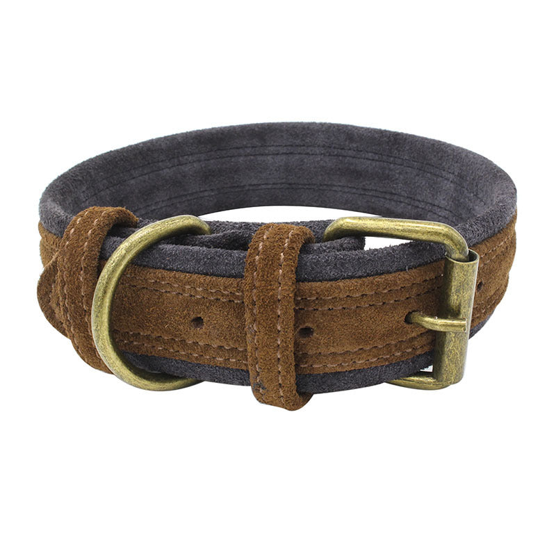 Double Contrast Leather Pet Collar