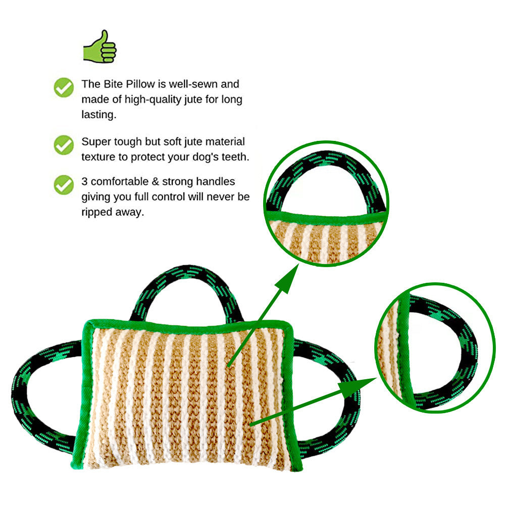 Dog Rope Toys Dog Jute Bite Pillow