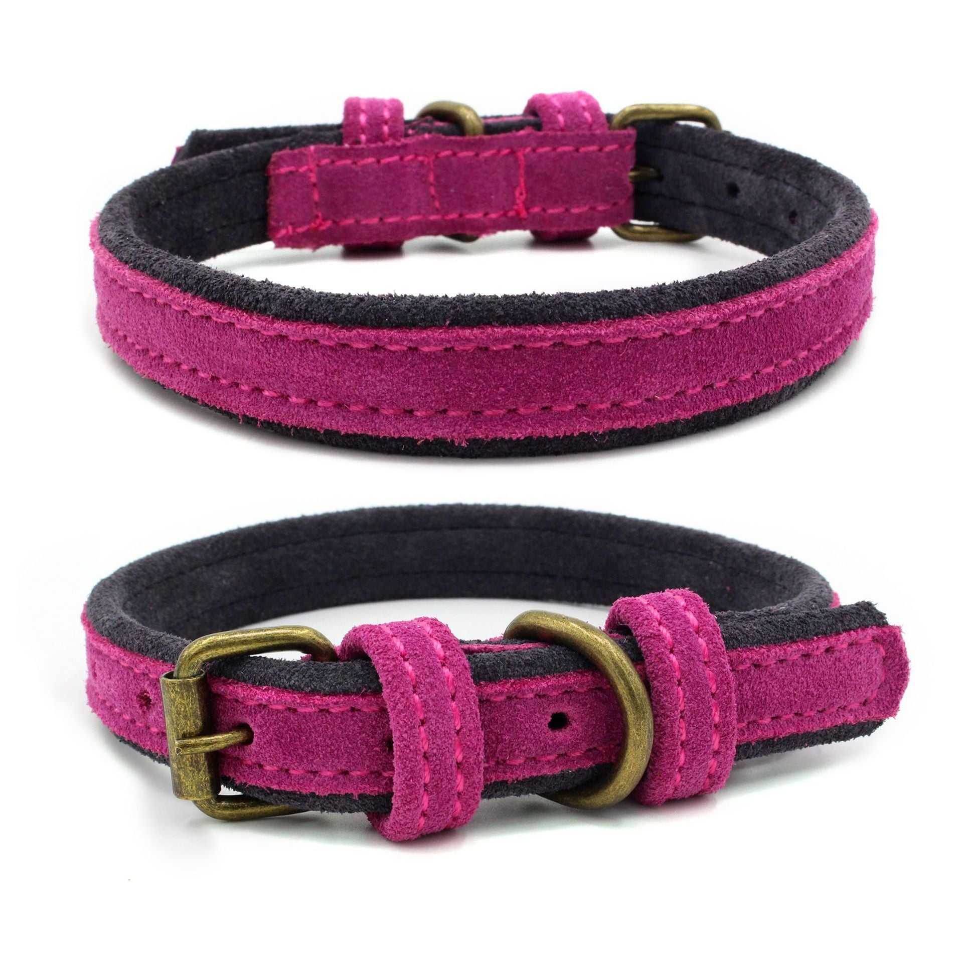 Double Contrast Leather Pet Collar