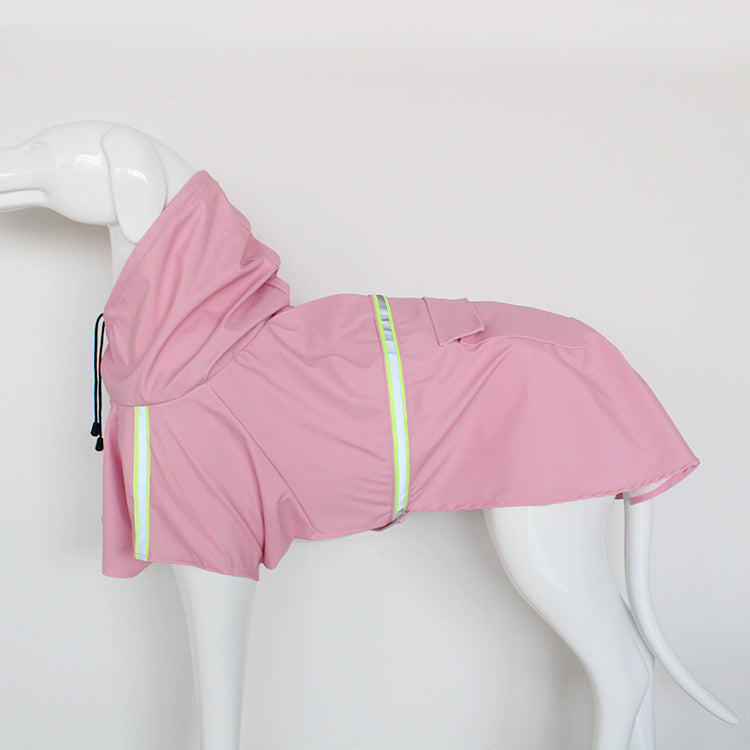 New Waterproof Reflective Hat Pet Raincoat