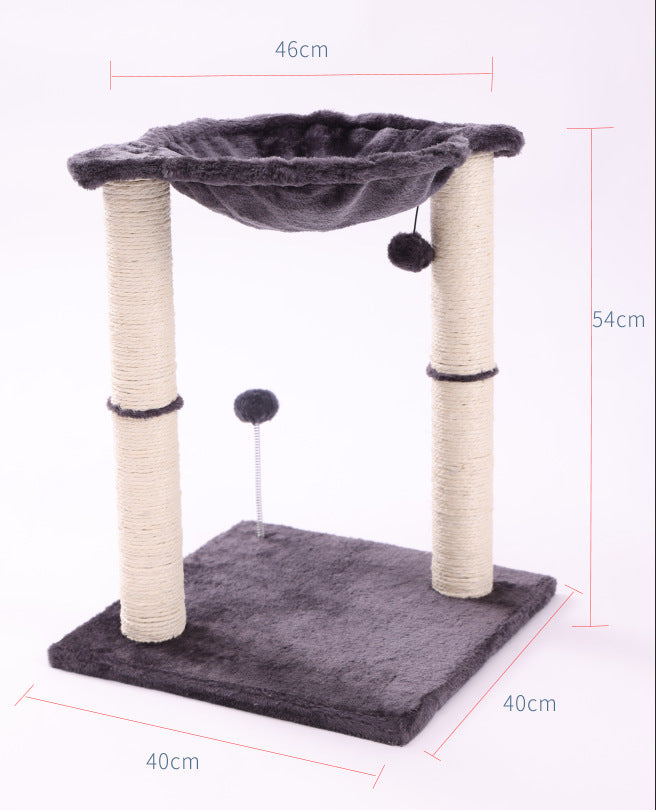 Cat Scratching Pillar Toy With Nest