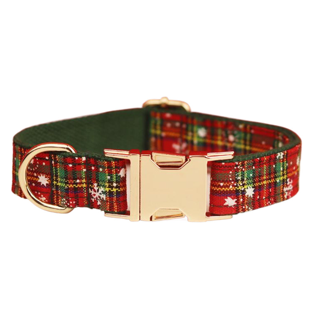 Green Background Christmas Pet Collar