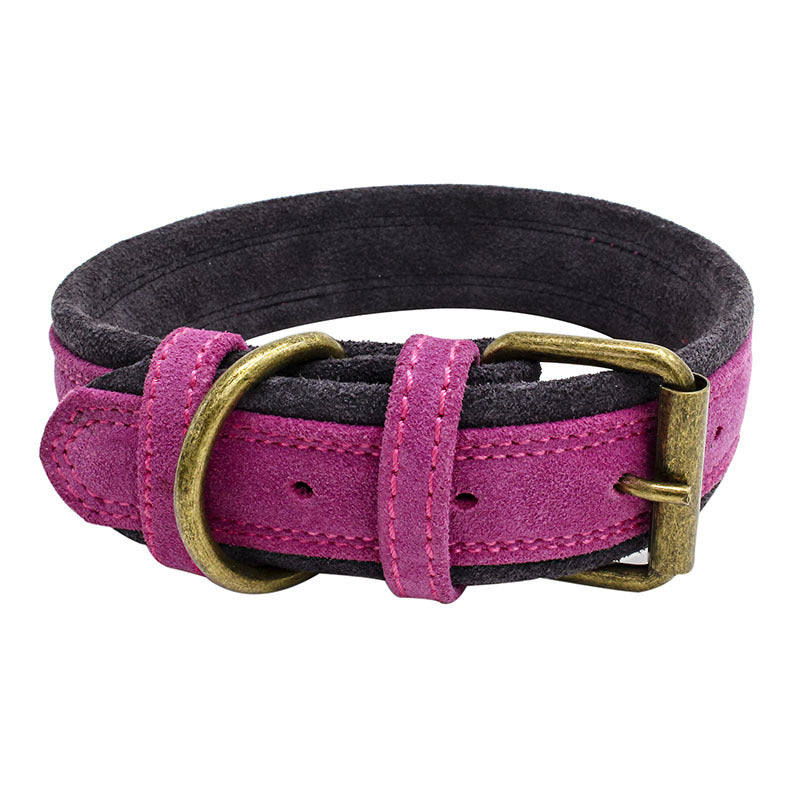 Double Contrast Leather Pet Collar