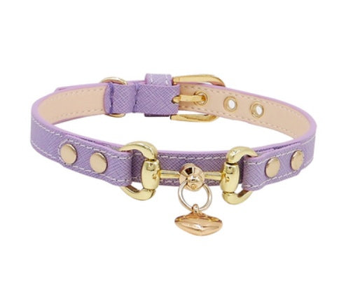 Lizard Pattern Leather Pet Collar