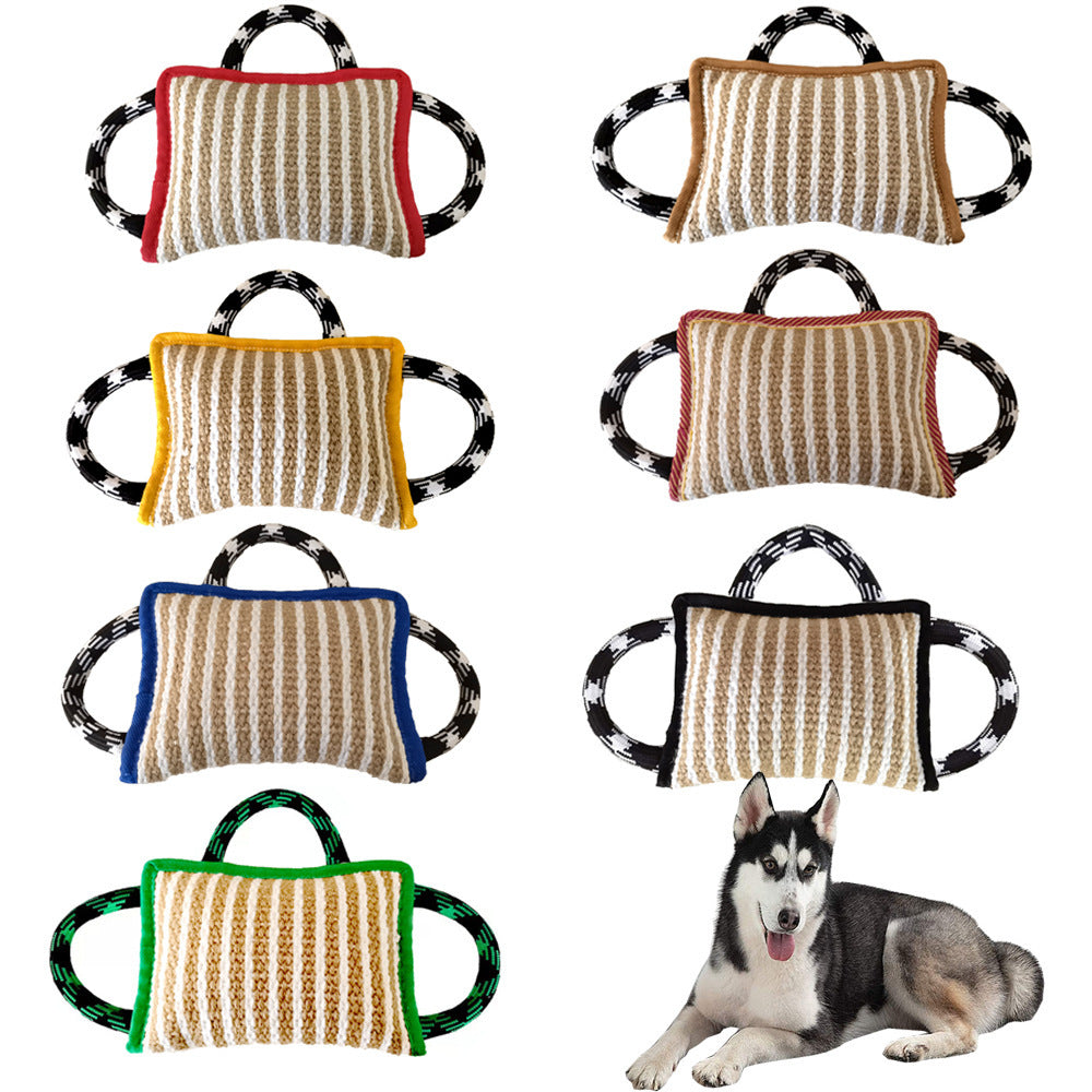 Dog Rope Toys Dog Jute Bite Pillow