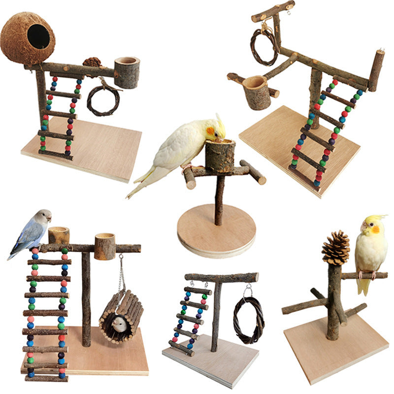 Solid Wood Parrot Station Frame