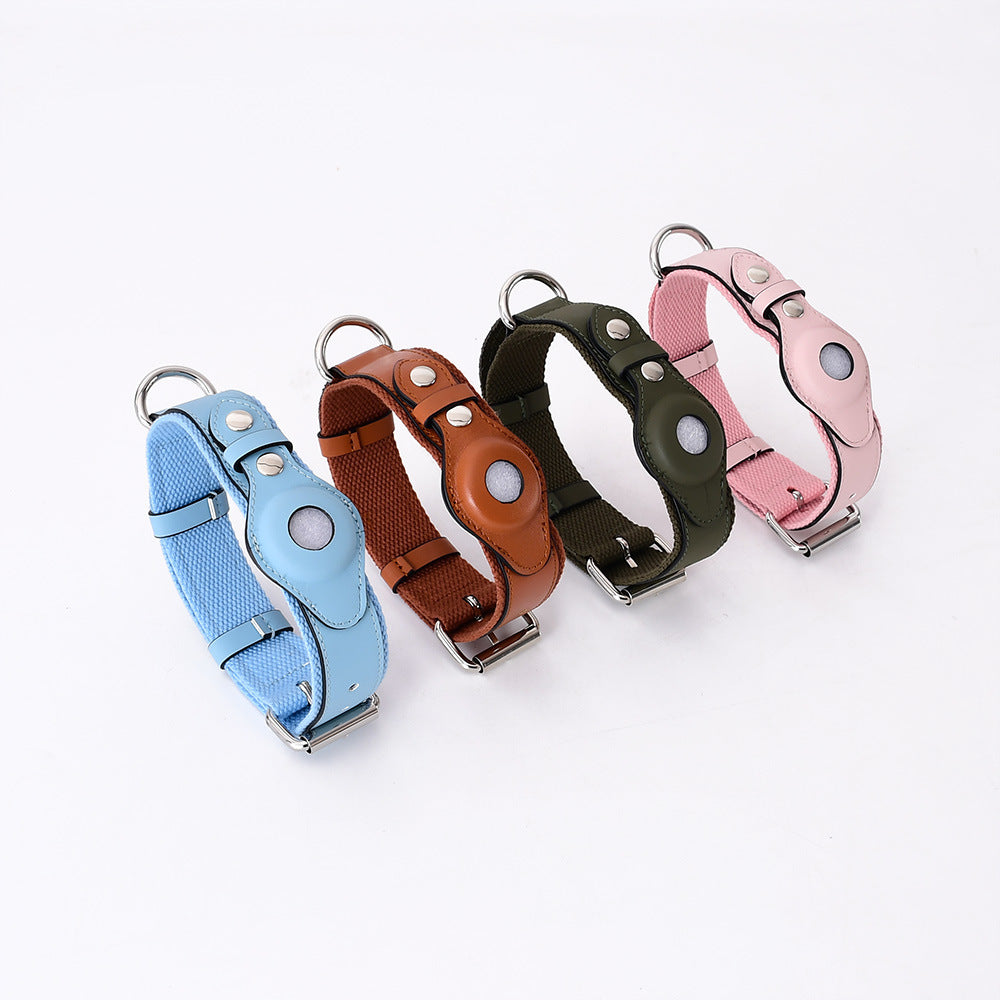 Airtag Pet Collar Leather Collar