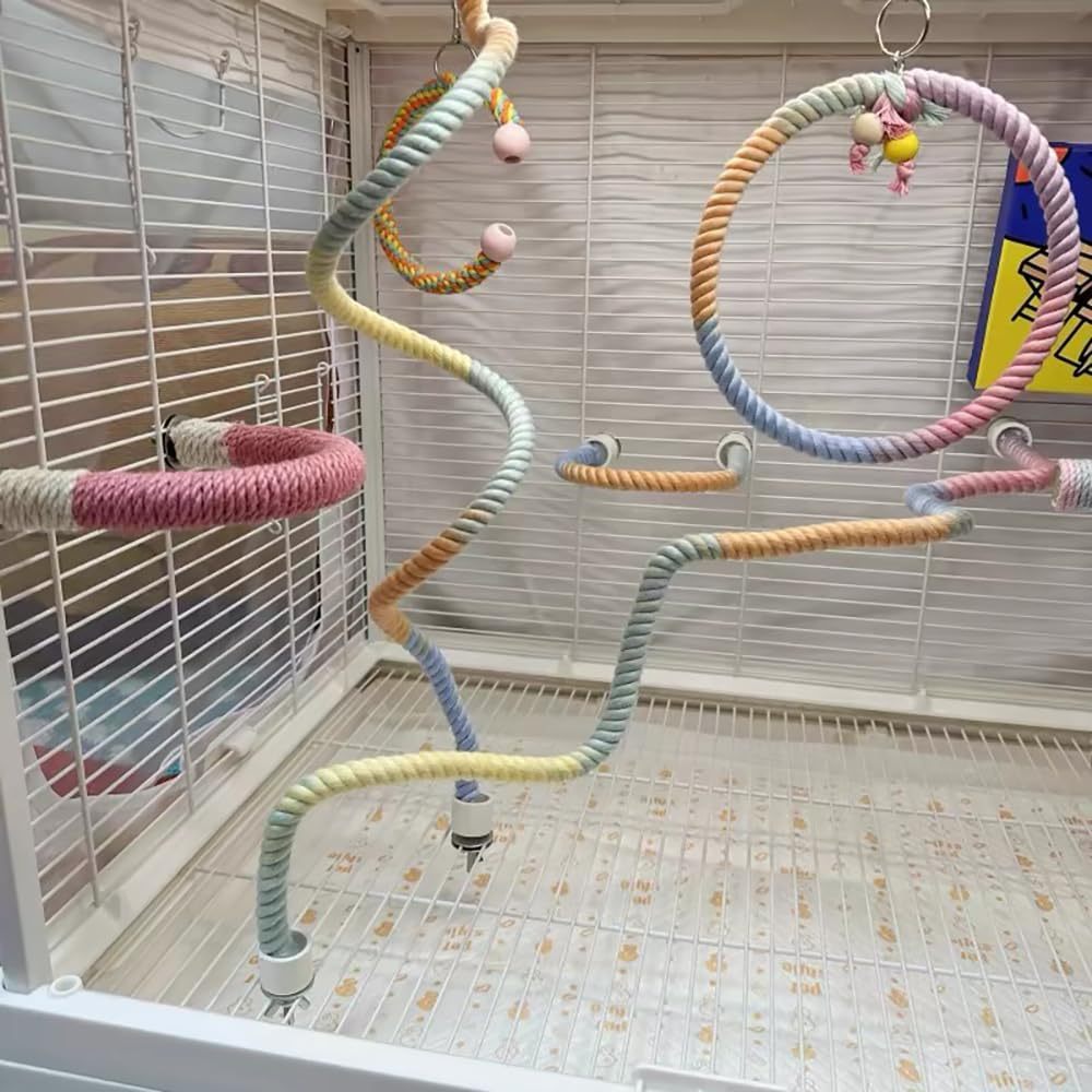 Bird Rope Perch Stand For Bird Cages