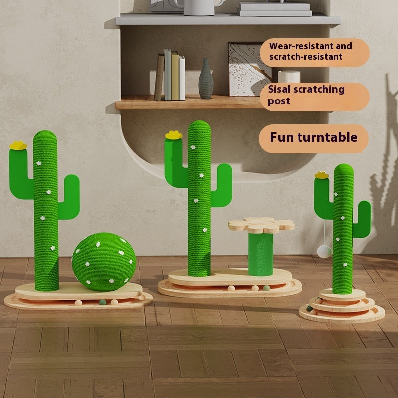 Cactus Cat Toy Wheel Grab