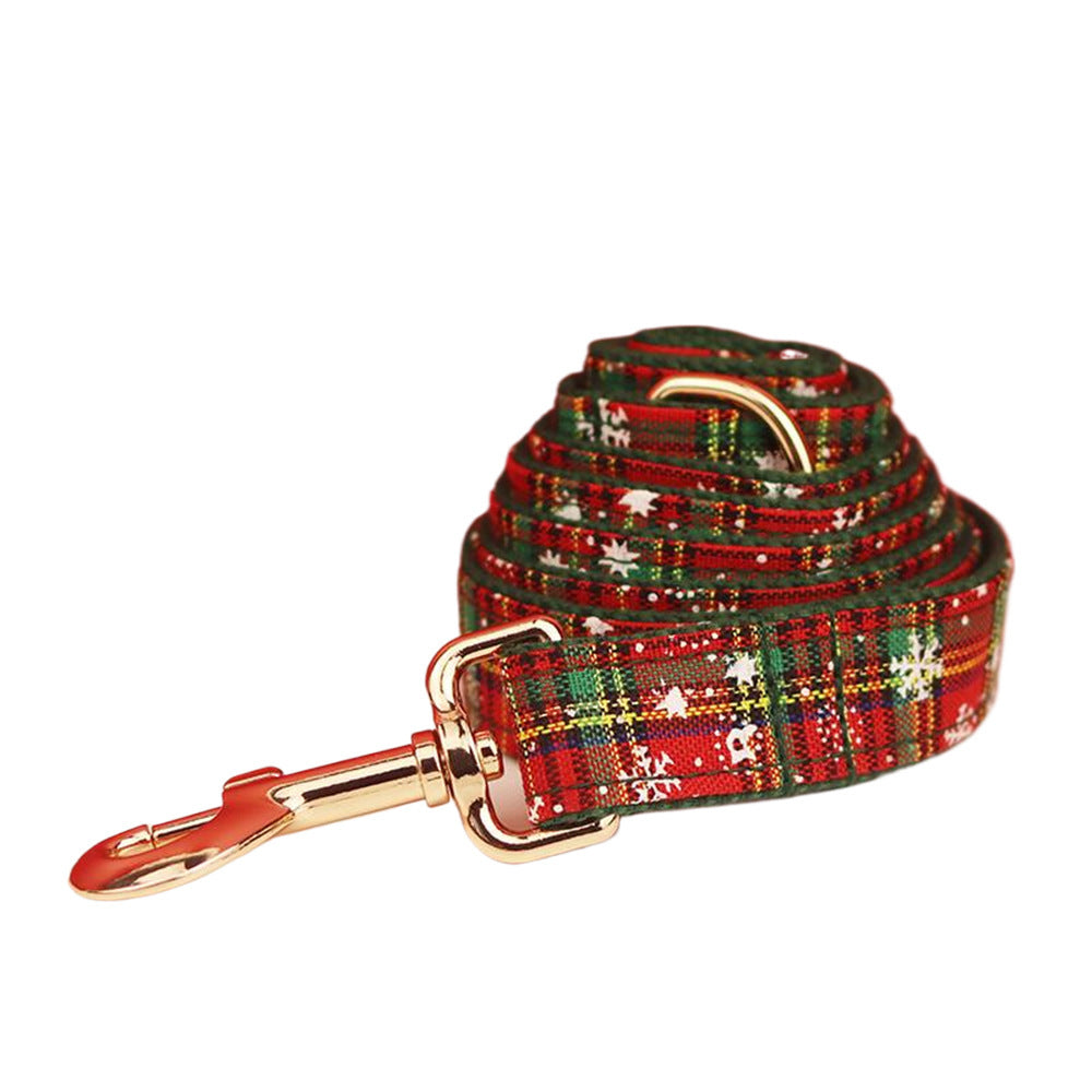 Green Background Christmas Pet Collar