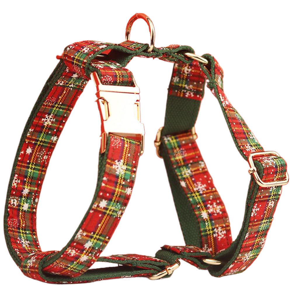 Green Background Christmas Pet Collar